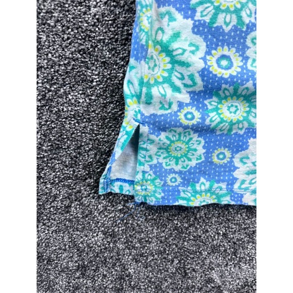 Vineyard Vines Womens Caribbean Floral Tee Print Dress‎ XS Blue/Green - Picture 8 of 9